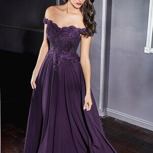 Sweetheart Neck Off Shoulder Prom Dress CD7258